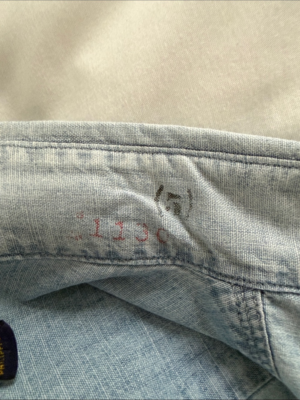 Vintage Polo Ralph Lauren Home Of The Brave Denim Shirt Embroidered Large Unisex - Picture 10 of 16